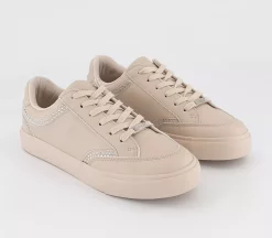 OFFICE Far Out Diamante Silm Sole Trainers Nude - Flat Shoes for Women -BICICLETAS Ventas 4878985002 pr1