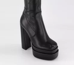 OFFICE Kamala Over The Knee Platform Boots Black - Knee High Boots -BICICLETAS Ventas 4909100000 dt1