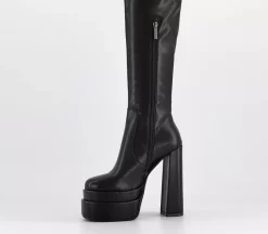 OFFICE Kamala Over The Knee Platform Boots Black - Knee High Boots -BICICLETAS Ventas 4909100000 dt2