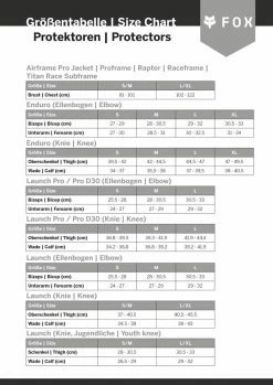 Fox Head Raceframe Impact - Chaleco Protector Protectores De Cuerpo Superiores | Bike-Discount 7 Fox Head Raceframe Impact - Chaleco Protector Protectores De Cuerpo Superiores | Bike-Discount -BICICLETAS Ventas sizing foxhead protektoren 1280x1280